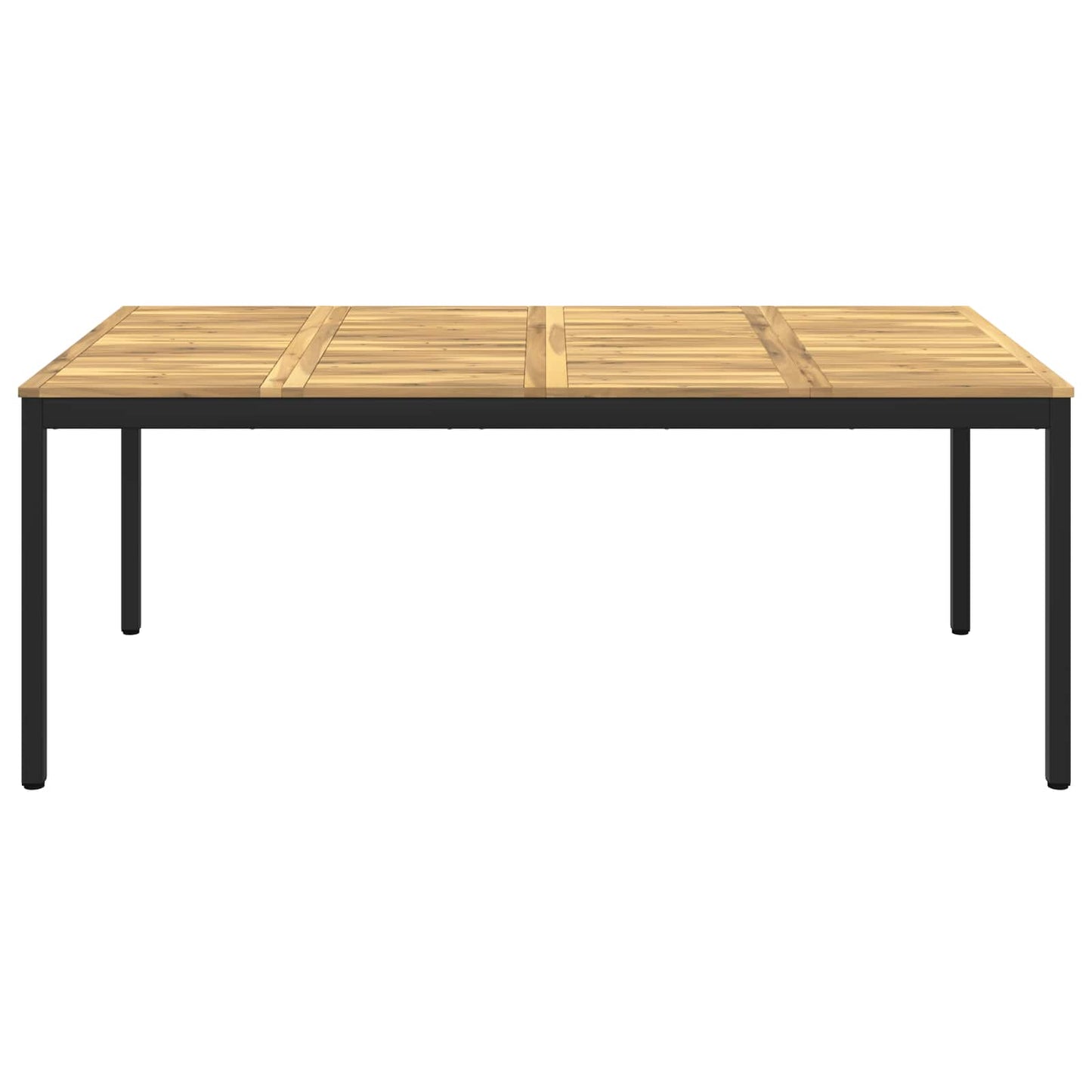 vidaXL Garden Dinner Table White and Black 196 x 100.5 x 75 cm