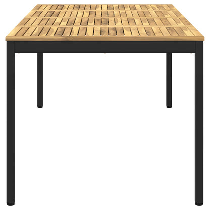 vidaXL Garden Dinner Table White and Black 196 x 100.5 x 75 cm