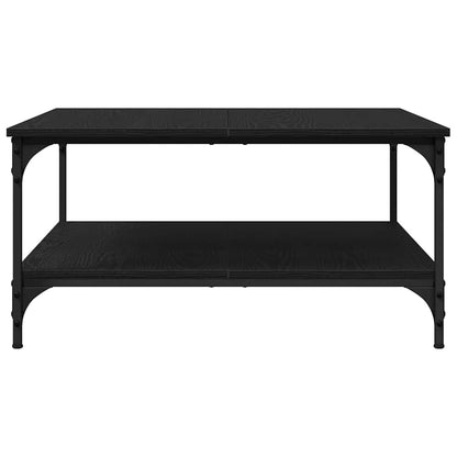 vidaXL Coffee Table Black oak 80 x 80 x 40 cm Engineered Wood