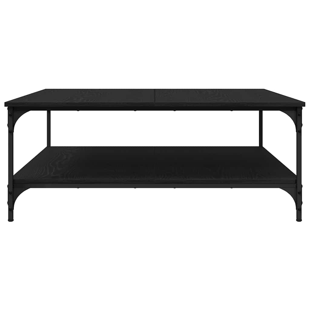 vidaXL Coffee Table Black oak 100 x 100 x 40 cm Engineered Wood