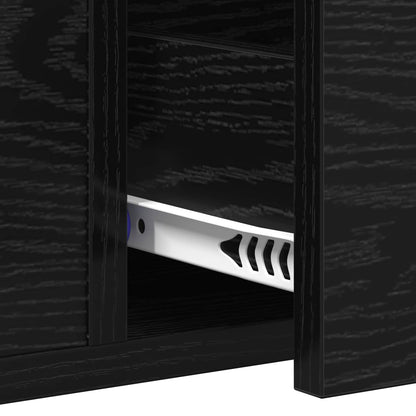 vidaXL Console Table Black oak 100 x 34.5 x 75 cm Engineered wood