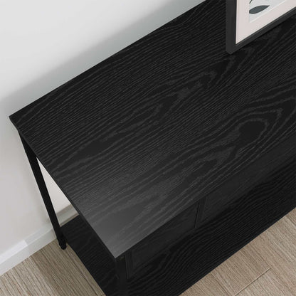 vidaXL Console Table Black oak 100 x 34.5 x 75 cm Engineered wood