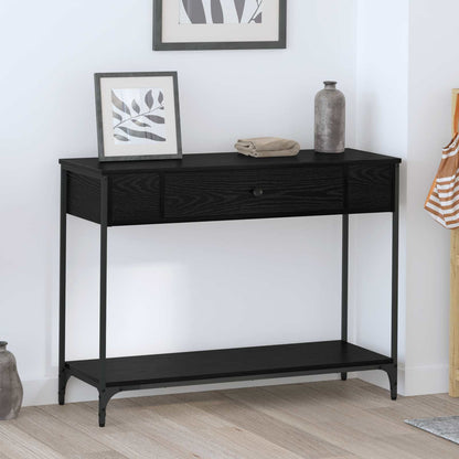 vidaXL Console Table Black oak 100 x 34.5 x 75 cm Engineered wood