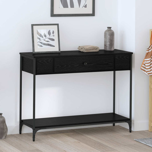 vidaXL Console Table Black oak 100 x 34.5 x 75 cm Engineered wood