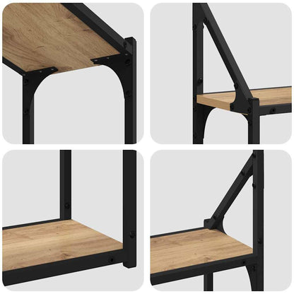 vidaXL Wall Shelf Wall-Mounted Artisan oak 60 x 21 x 51 cm