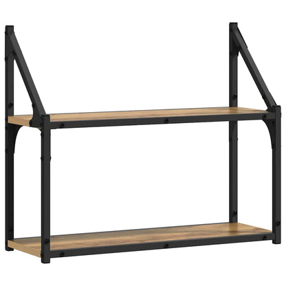 vidaXL Wall Shelf Wall-Mounted Artisan oak 60 x 21 x 51 cm