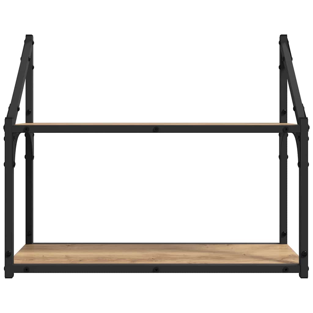 vidaXL Wall Shelf Artisan oak 60 x 21 x 51 cm Engineered Wood