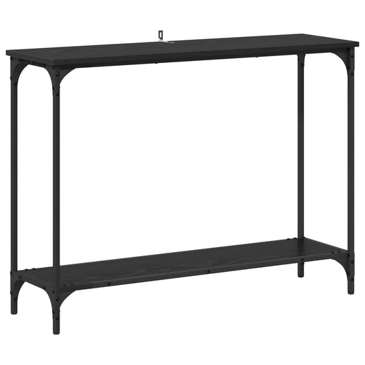 vidaXL Console Table Black oak 101 x 30.5 x 75 cm Engineered wood