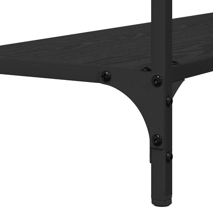 vidaXL Console Table Black oak 75 x 30.5 x 75 cm Engineered wood