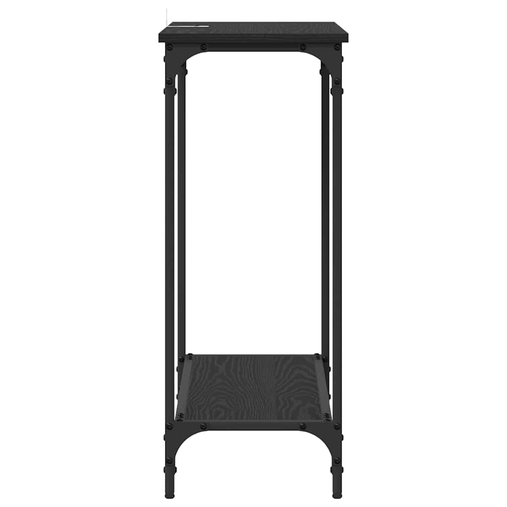 vidaXL Console Table Black oak 75 x 30.5 x 75 cm Engineered wood