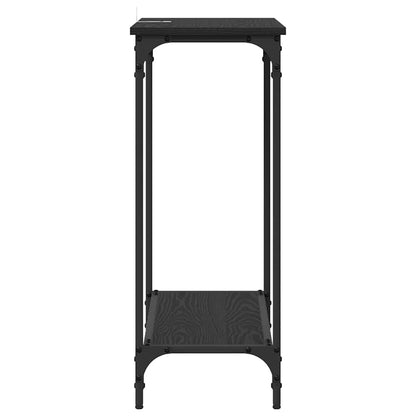 vidaXL Console Table Black oak 75 x 30.5 x 75 cm Engineered wood