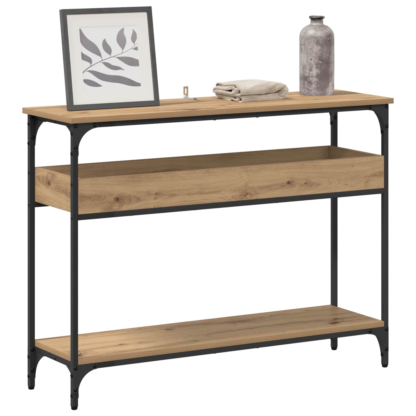 vidaXL Console Table Artisan oak 100 x 29 x 75 cm Engineered wood