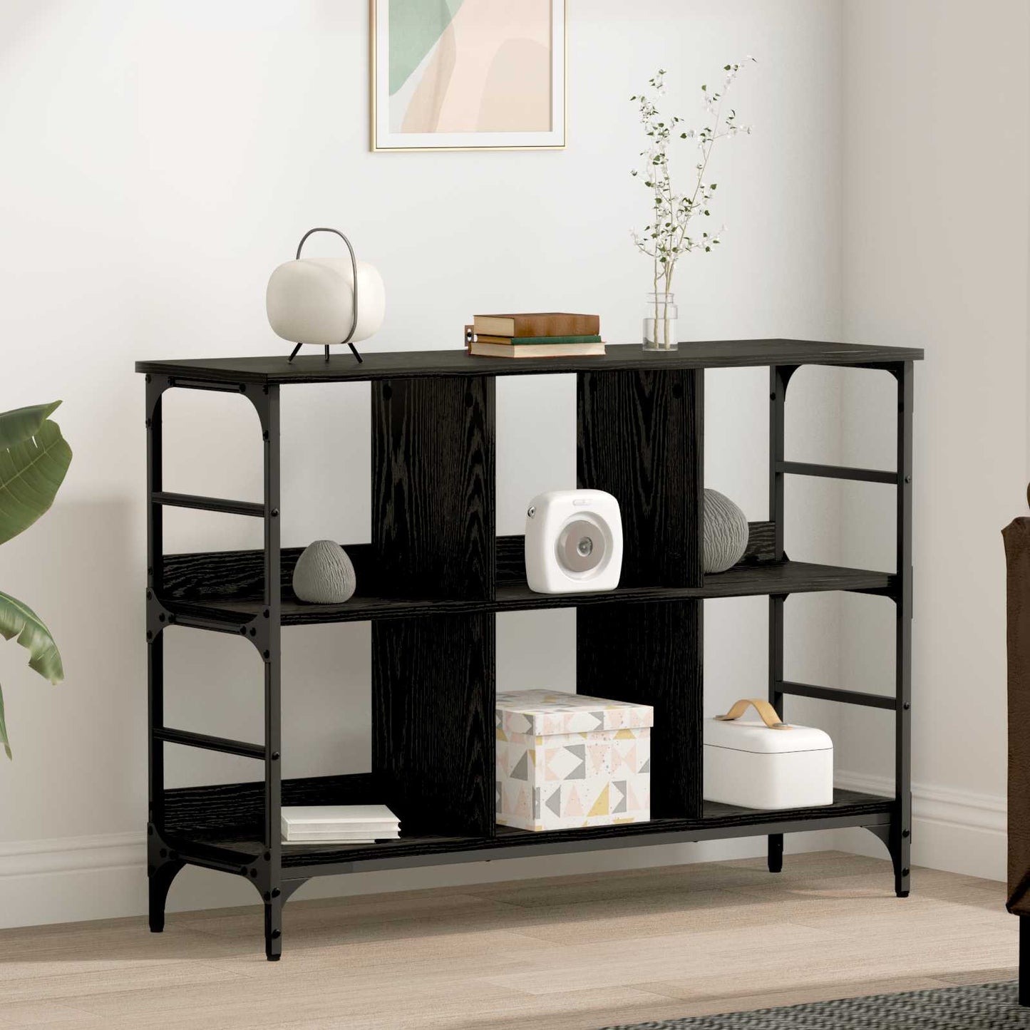 vidaXL Sideboard Black Oak 102 x 32 x 73.5 cm