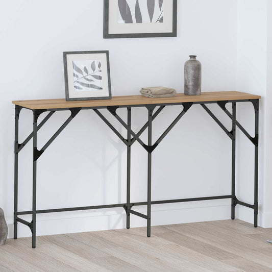 vidaXL Console Table Artisan oak 140 x 29 x 75 cm Engineered Wood
