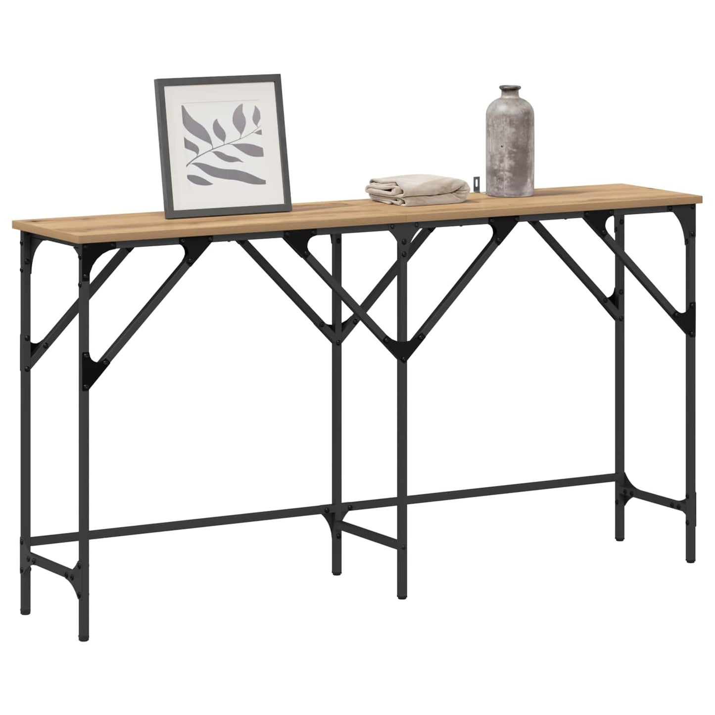 vidaXL Console Table Artisan oak 140 x 29 x 75 cm Engineered Wood