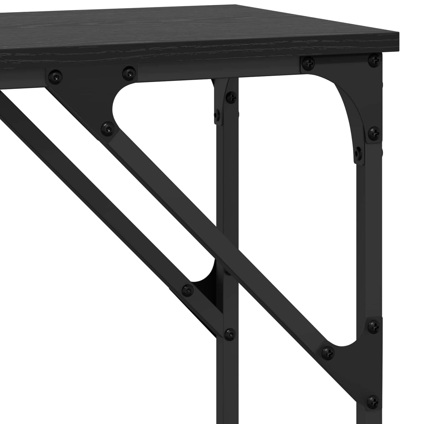 vidaXL Console Table Black Oak 140 x 29 x 75 cm Engineered Wood