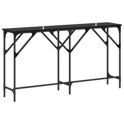 vidaXL Console Table Black Oak 140 x 29 x 75 cm Engineered Wood