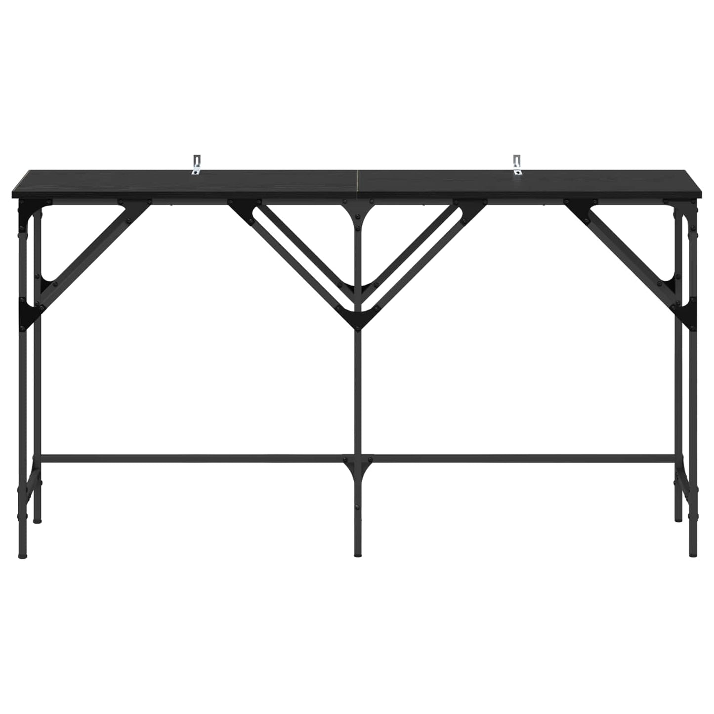 vidaXL Console Table Black Oak 140 x 29 x 75 cm Engineered Wood