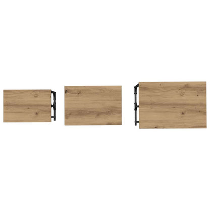 vidaXL Nesting Coffee Table 3 pcs Artisan oak 50.5 x 35 x 53 cm