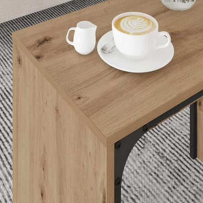 vidaXL Coffee Table 3 pcs Artisan Oak 60 x 35 x 56 cm Engineered wood