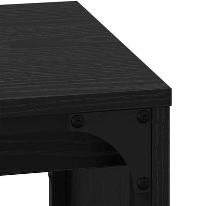 vidaXL Coffee Table 3 pcs Black Oak Engineered wood