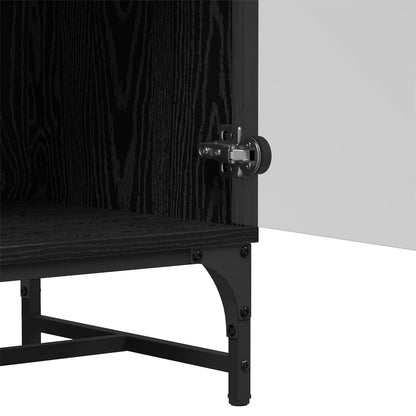 vidaXL Sideboard Black Oak 35 x 37 x 117 cm