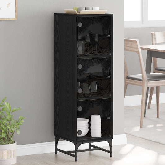 vidaXL Sideboard Black Oak 35 x 37 x 117 cm