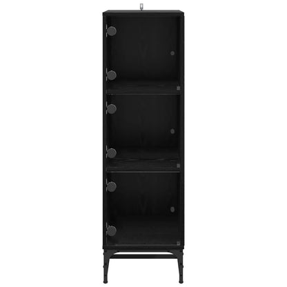 vidaXL Sideboard Black Oak 35 x 37 x 117 cm