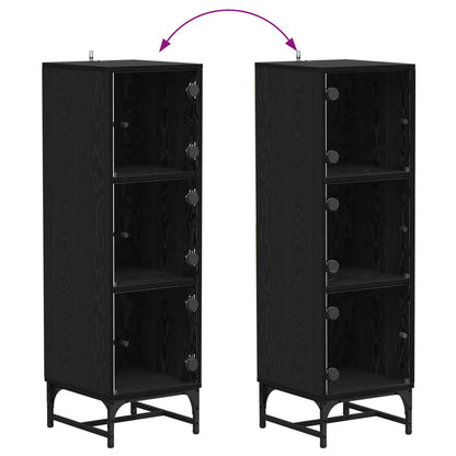 vidaXL Sideboard Black Oak 35 x 37 x 117 cm