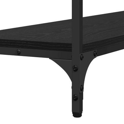 vidaXL Console Table Black Oak 100 x 30 x 75 cm Engineered wood