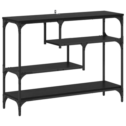 vidaXL Console Table Black Oak 100 x 30 x 75 cm Engineered wood