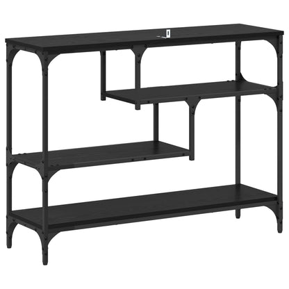vidaXL Console Table Black Oak 100 x 30 x 75 cm Engineered wood