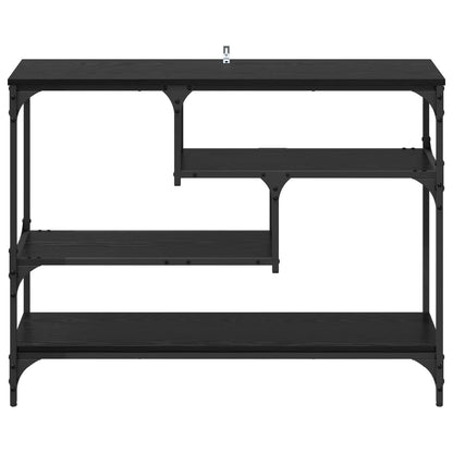 vidaXL Console Table Black Oak 100 x 30 x 75 cm Engineered wood