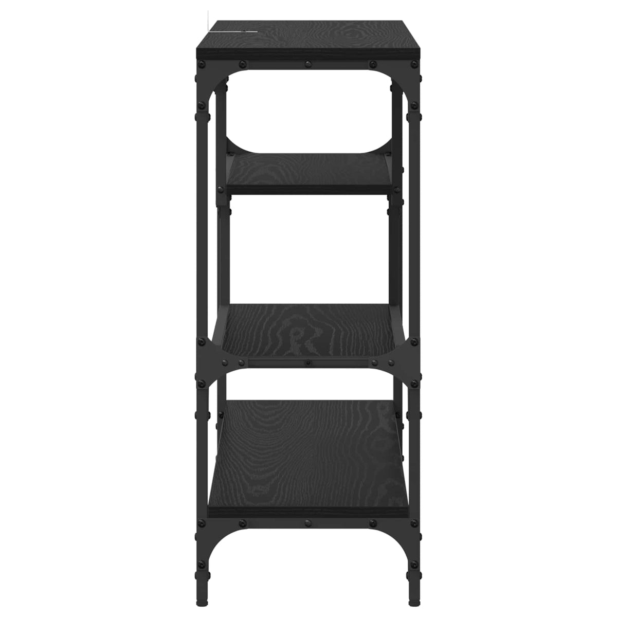 vidaXL Console Table Black Oak 100 x 30 x 75 cm Engineered wood