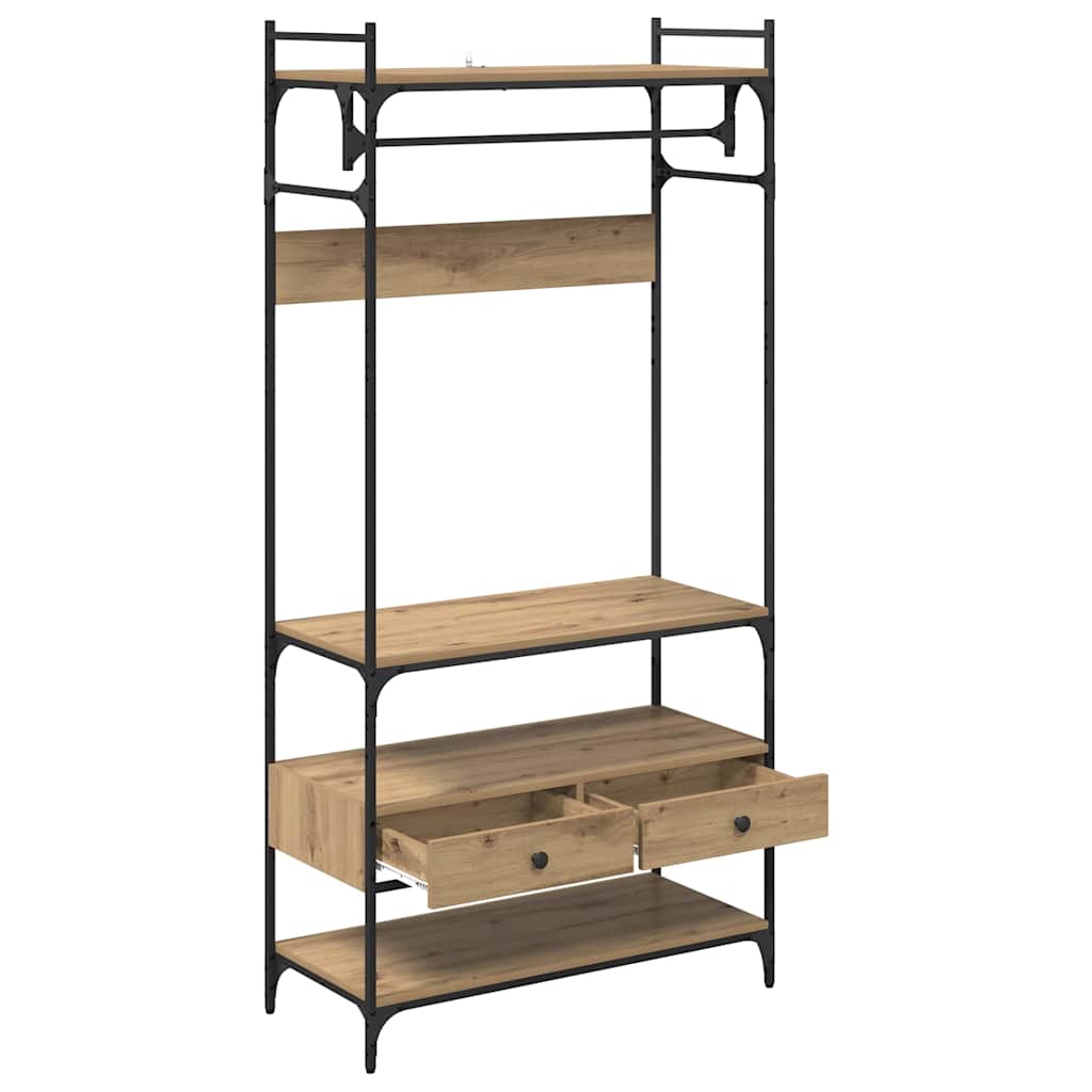 vidaXL Wardrobe Artisan oak 89 x 39 x 184.5 cm Engineered wood