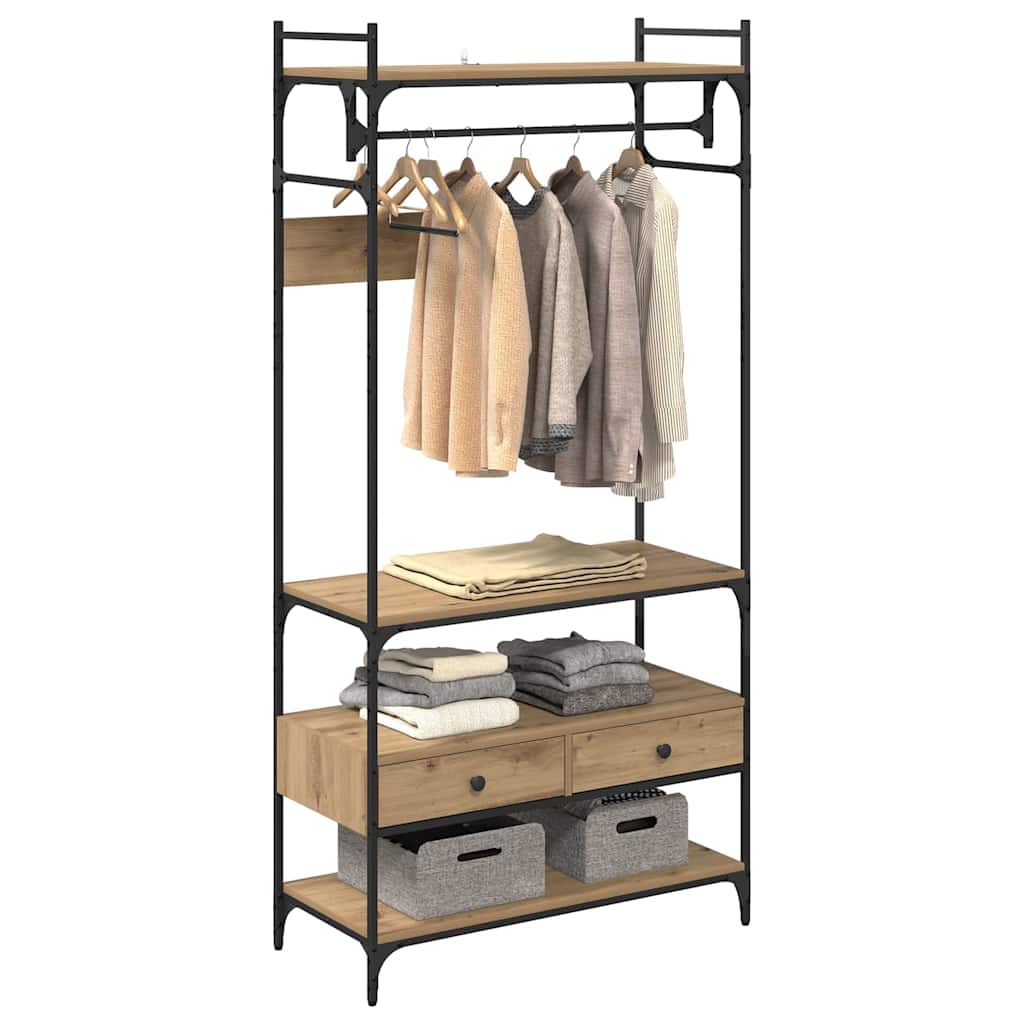 vidaXL Wardrobe Artisan oak 89 x 39 x 184.5 cm Engineered wood