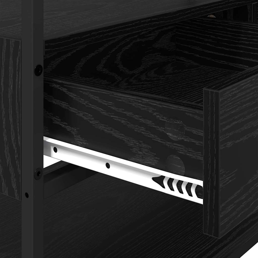 vidaXL Wardrobe Black oak 89 x 39 x 184.5 cm Engineered wood