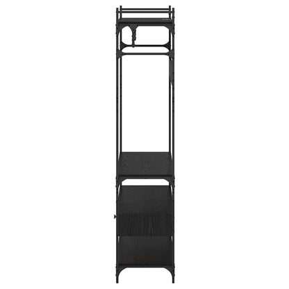 vidaXL Wardrobe Black oak 89 x 39 x 184.5 cm Engineered wood