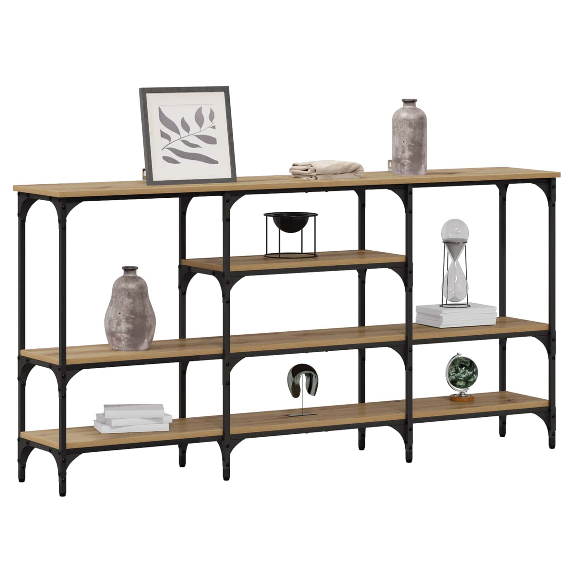 vidaXL Console Table Artisan oak 160 x 29 x 80 cm Engineered wood
