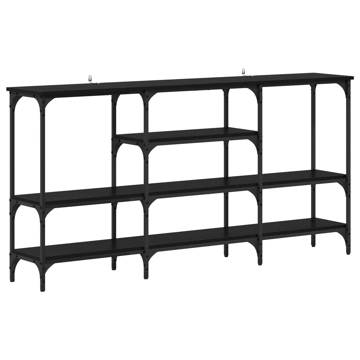 vidaXL Console Table Black oak 160 x 29 x 80 cm Engineered wood