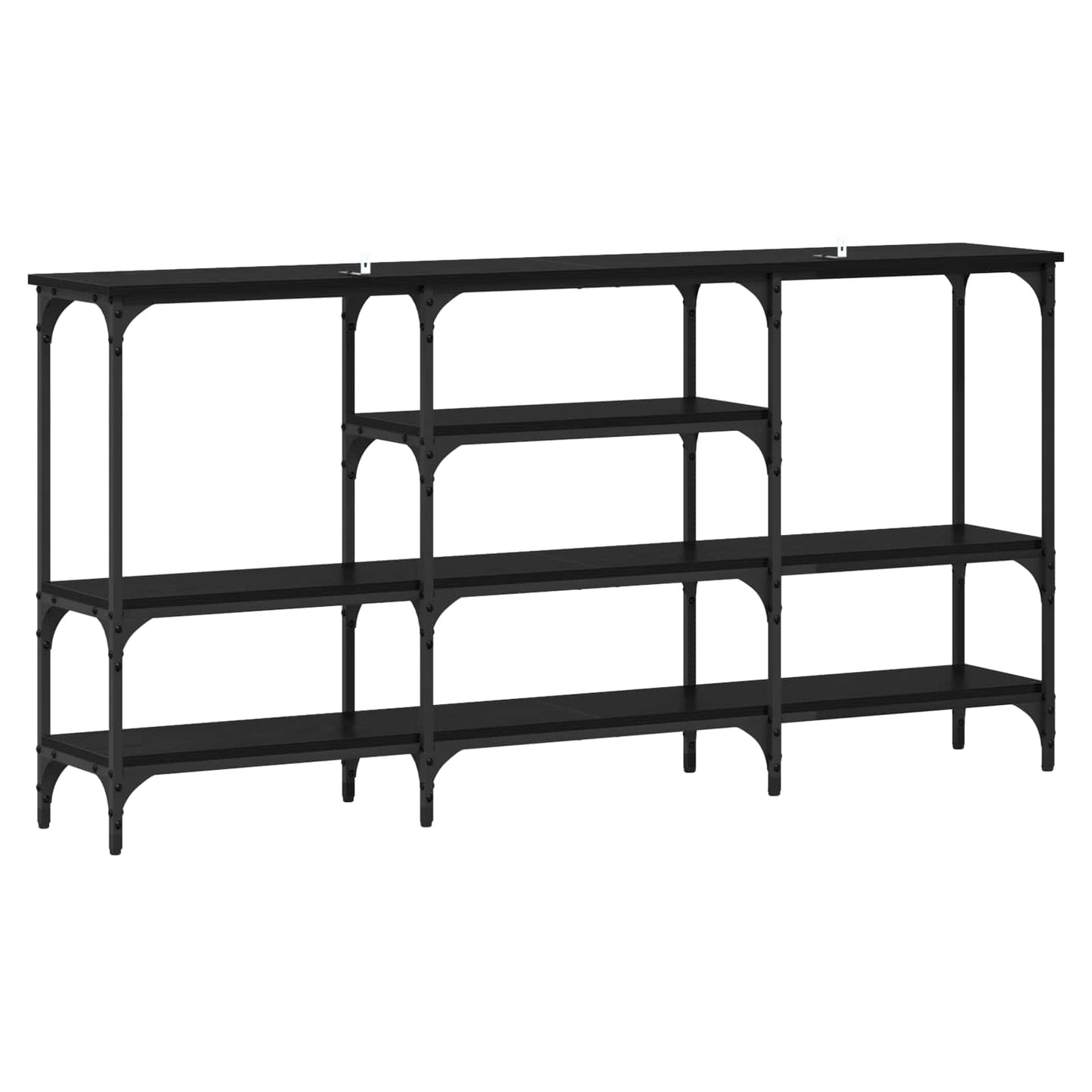 vidaXL Console Table Black oak 160 x 29 x 80 cm Engineered wood