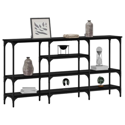 vidaXL Console Table Black oak 160 x 29 x 80 cm Engineered wood