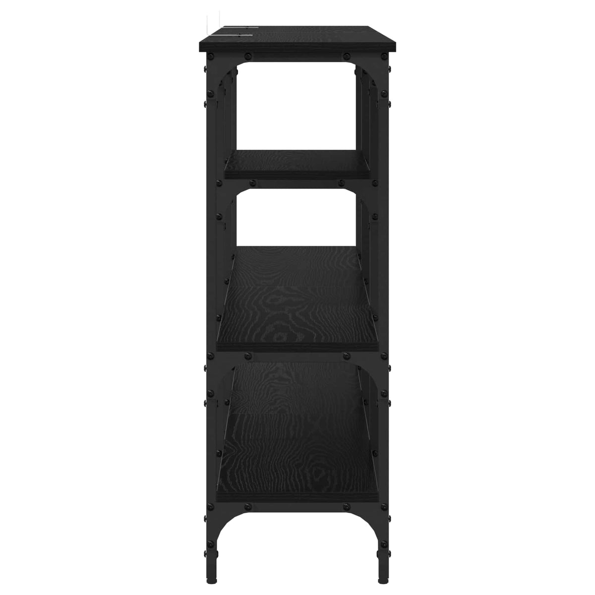 vidaXL Console Table Black oak 160 x 29 x 80 cm Engineered wood