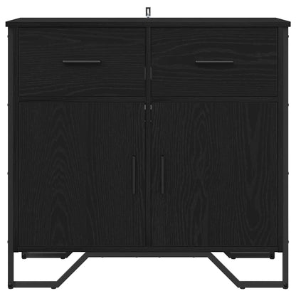 vidaXL Sideboard with Drawer Black Oak 79.5 x 35.5 x 74.5 cm