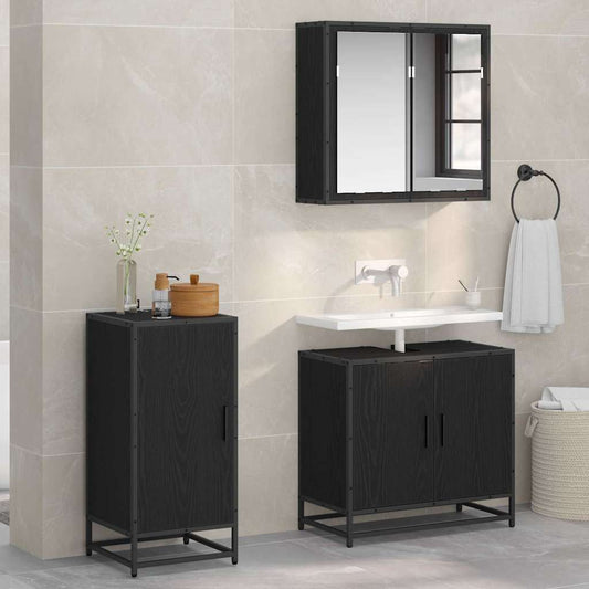 vidaXL Sideboard Black Oak 35.5 x 35 x 76 cm