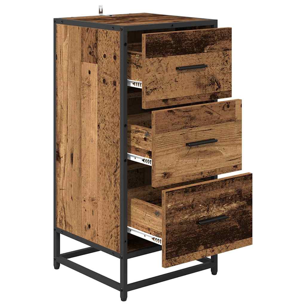 vidaXL Sideboard Old Wood 35.5 x 35 x76 cm