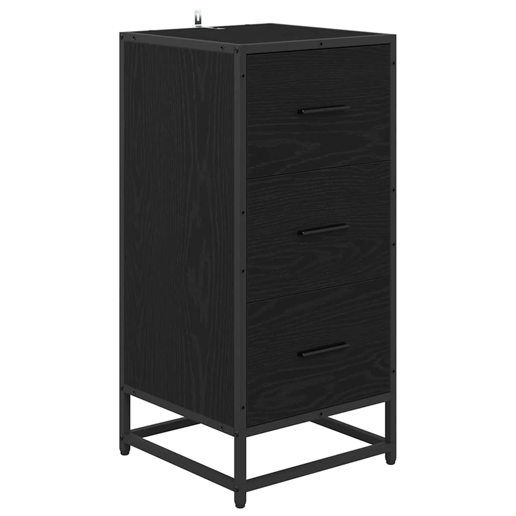 vidaXL Sideboard Black Oak 35.5 x 35 x76 cm