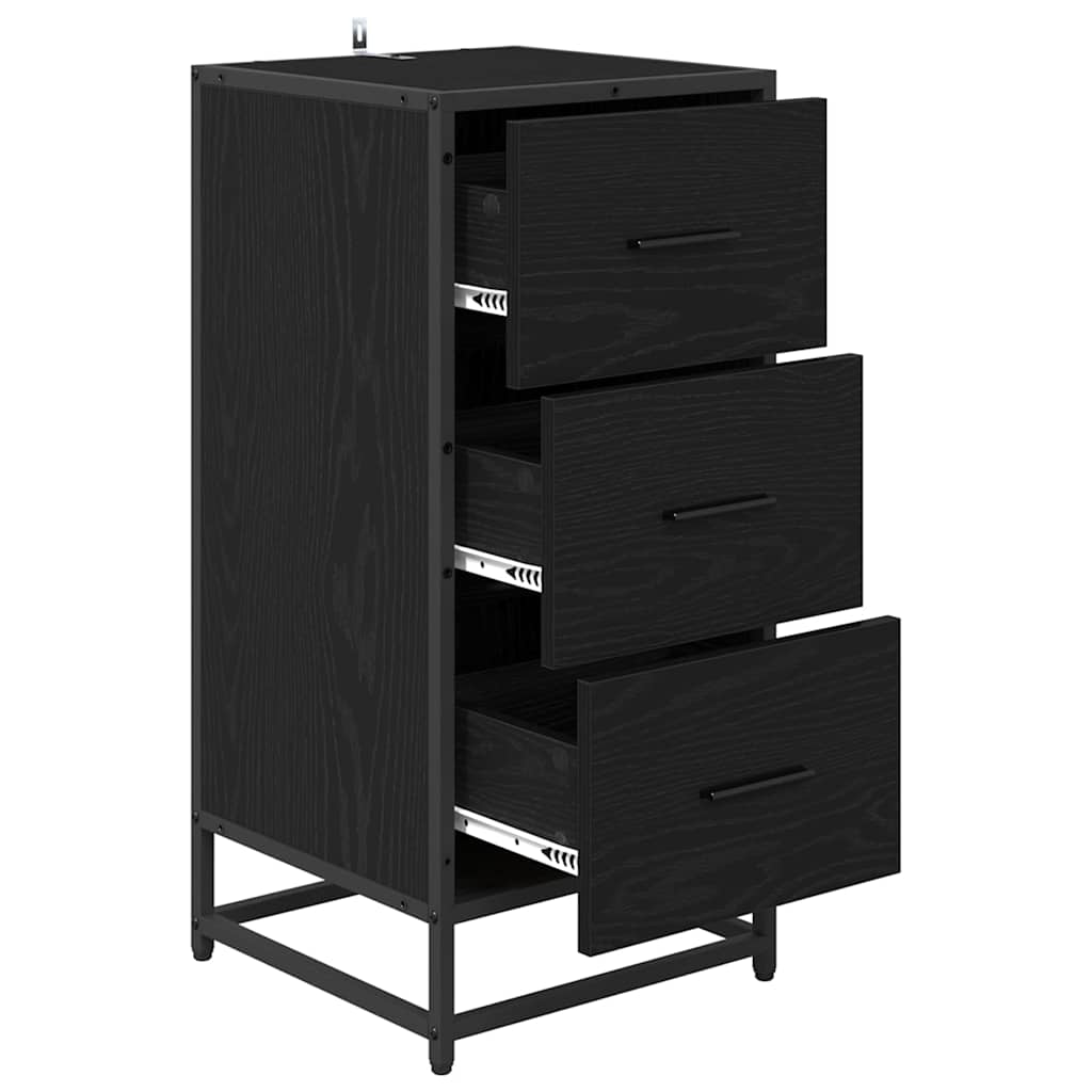 vidaXL Sideboard Black Oak 35.5 x 35 x76 cm