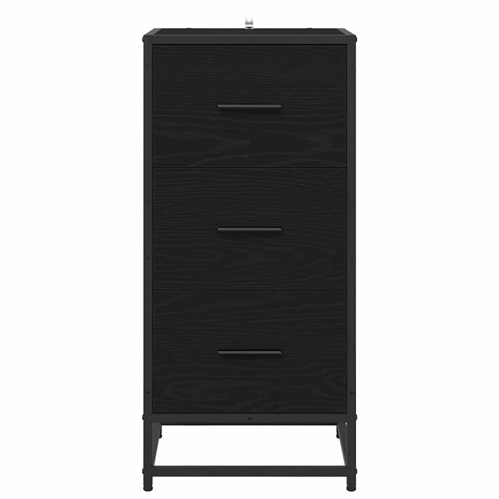 vidaXL Sideboard Black Oak 35.5 x 35 x76 cm