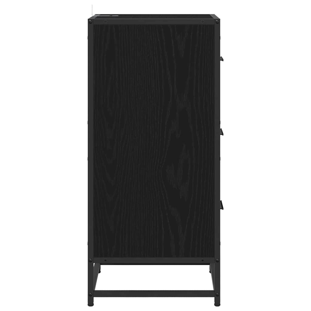 vidaXL Sideboard Black Oak 35.5 x 35 x76 cm